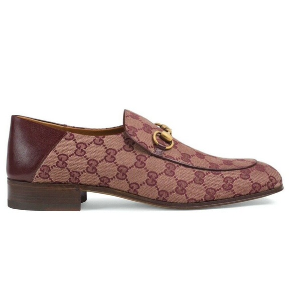 Gucci Mister Sahara GG Canvas Horsebit Collapsible Fold Down Loafer Flat 8.5 9.5